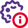 Lethal information regarding the coronavirus pandemic layout icon