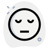 Pictorial representation of sad face emoticon layout icon