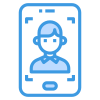 détection-de-visage-externe-technologie-smartphone-itim2101-bleu-itim2101 icon