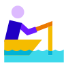 Fisherman In A Boat icon