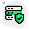 Firewall Shield protection from Malware and Virus on server computer icon