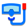 Máscara com snorkel icon