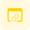 Online research on medication and its salt information on a website icon