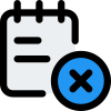 Invalid notes from personal records logotype layout icon