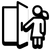 женщина-открывающая-дверь icon