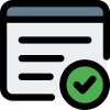 Web content checklist on various topics layout icon