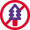 Deforestation or cutting of plants prohibited by the government icon