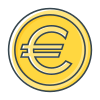signes-de-monnaie-externes-et-de-crypto-monnaie-contour-rempli-gratuit-parfait-kalash-4 icon