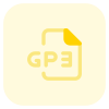 GP3 is a required file format for video and associated speech audio media types icon