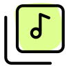 Music player on a multiple device with a collection list library icon