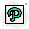 Path P logo social network for multiple devices icon