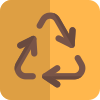 Recycle logotype for cargo delivery box instruction icon