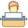 User Typing Using Typewriter icon