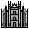 marcos externos-da catedral de Milão-itim2101-lineal-color-itim2101 icon