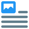 Top-left document image attachment page-layout setting interface icon