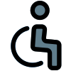 Disability section for a physically challenged people icon