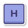 tecla h icon