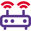 Double antenna internet router for better range icon