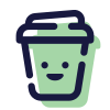 Café kawaii icon