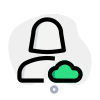 Cloud computing engineer with advance support layout icon