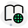 Global access of a book isolated on a white background icon