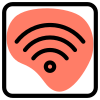 Wifi Signal for railway station and public use icon