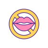 No Kisses Stop Sign icon