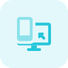 Computer to cell phone media sharing or mirroring software icon