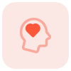 Psychology department for emotions and brain development icon