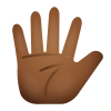 mão-com-dedos-abertos-de-pele-médio-escura icon