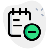 Delete notes from personal records logotype layout icon