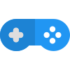 Simple game controller with buttons for actions icon