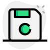 Floppy disk save symbol for computer system icon
