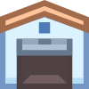 Garage ouvert icon