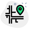 Map location of consignee parcel delivery method icon