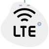 High speed LTE generation network and internet connectivity logotype icon