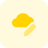 Edit cloud application internal setting isolated on a white background icon