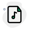 Music for playback in a MP3 format icon