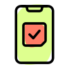 Election result online smartphone isolated on a white background icon