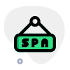 Spa hanging board for the hotel room service icon