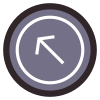 Circled Up Left icon