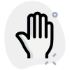 Five finger hand gesture for greeting or party voting symbol icon