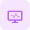 Computer monitor to view the result of a heart Rhythm and other activities icon