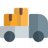 Pickup truck with large and heavy item delivery icon