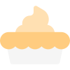 Pie cream served specially on holiday season icon
