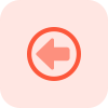 Previous navigation button two left side isolated on a white background icon