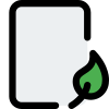Art student pasting a leaf on a file icon