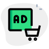 Buy ads online on an online portal icon