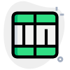 Split section table spreadsheet table selection interface icon