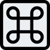 Macintosh command logotype for basic function key icon